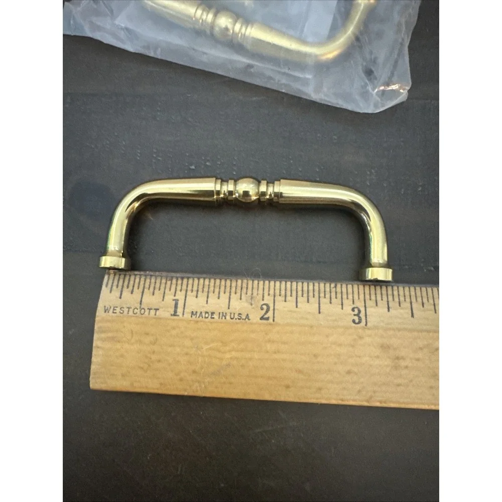 Set of 2 Vintage Brass Cabinet/Drawer Pulls‎ Handles 3